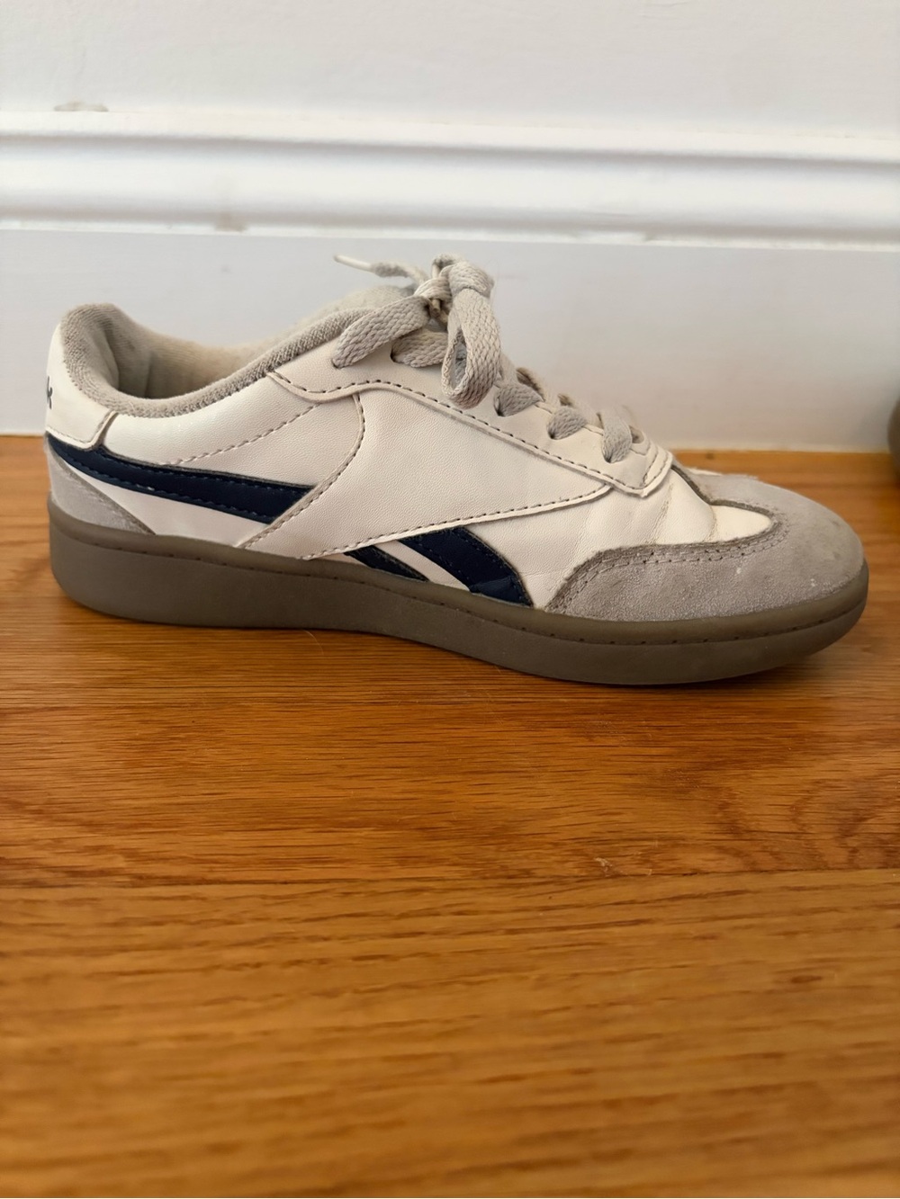 Reebok Kids White and Navy Sneakers